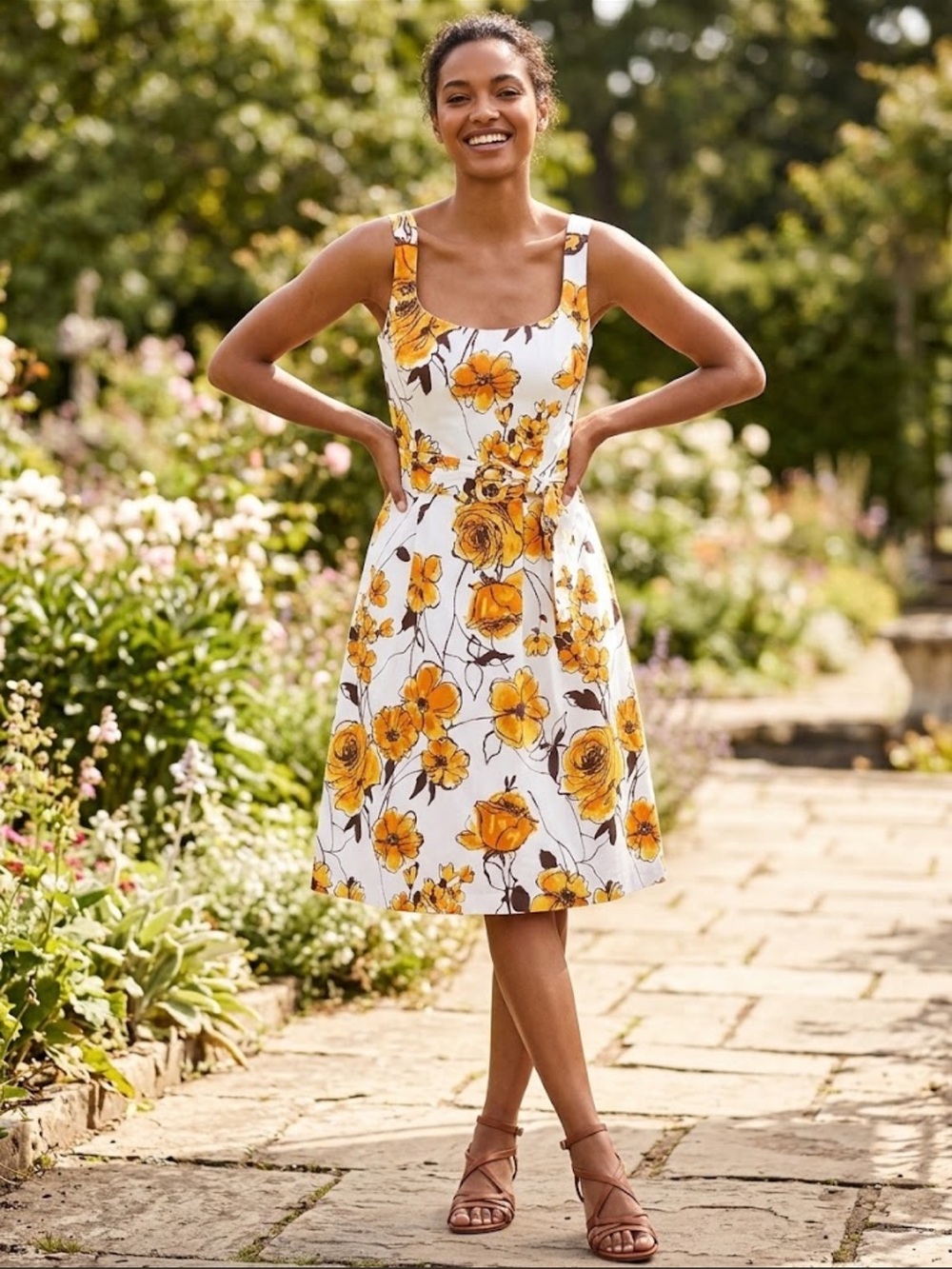 Vintage David Meister Floral Dress